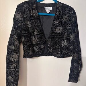Elegant Black and Silver Women's Jacket